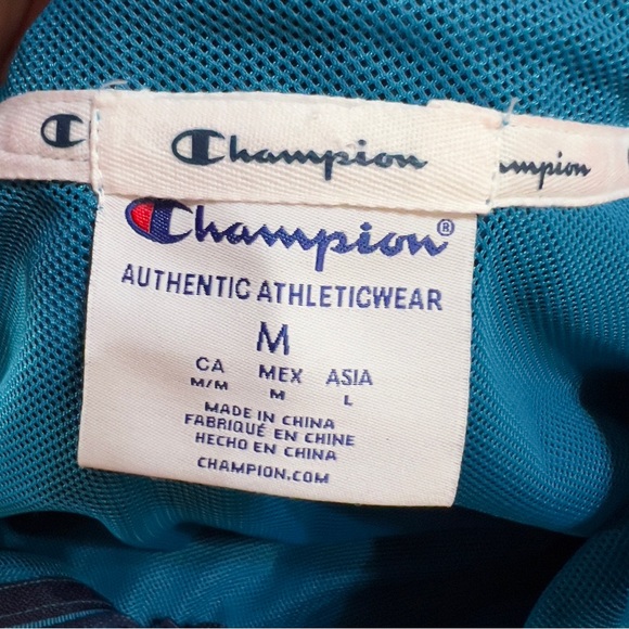 Champion Blue Green Tie dye Half Zip Hoody Activewear Lightweight PullOn Jacket - Picture 8 of 13